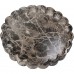 Кръгло декоративно плато 33х5см Marble кафяво